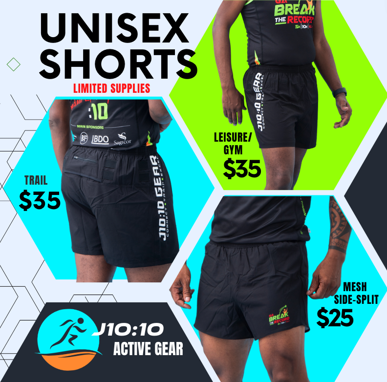 J10:10 ACTIVE GEAR - UNISEX SHORTS